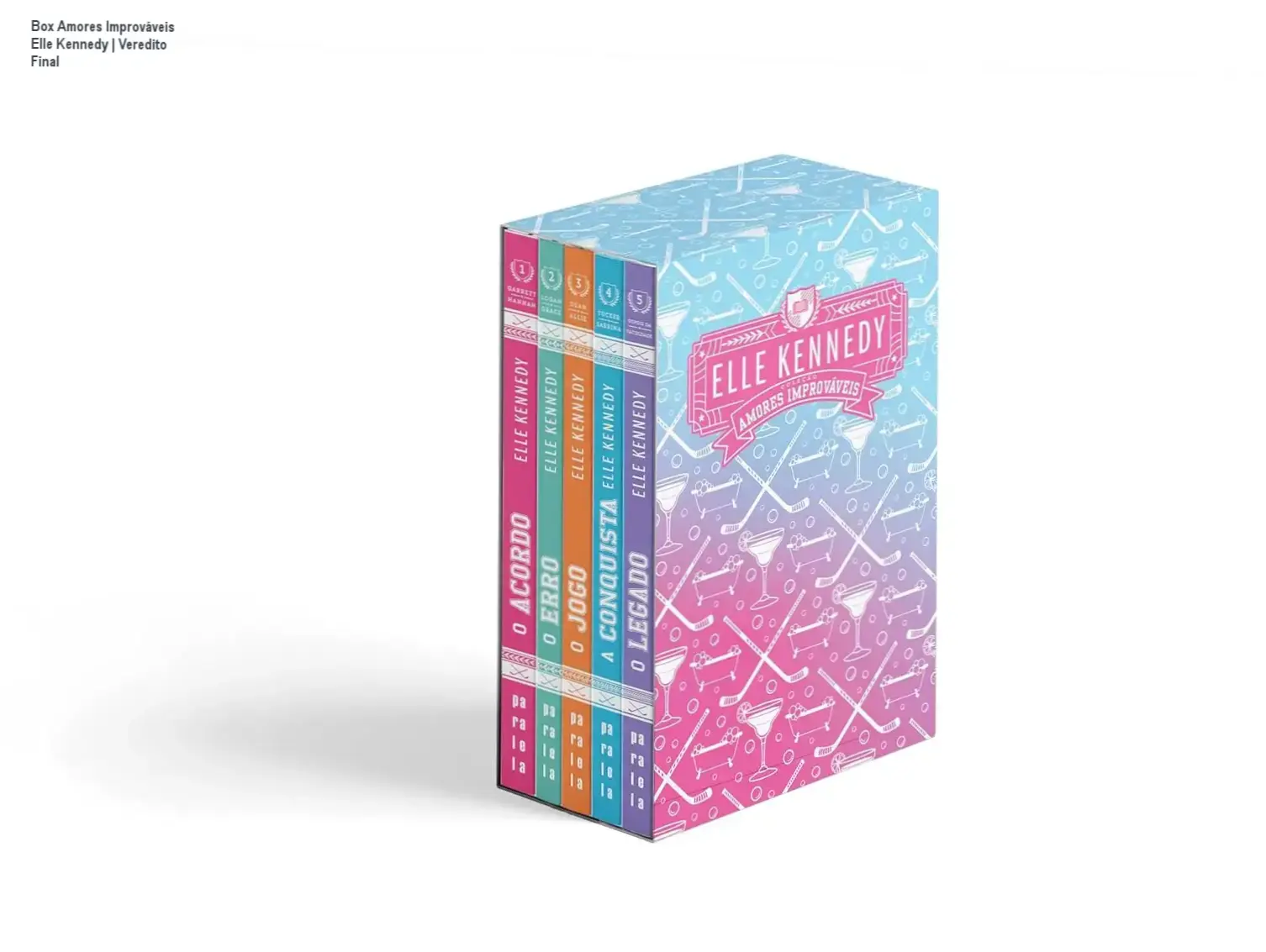 Box de livros Amores Improváveis da autora Elle Kennedy em nova edição especial com capa dura