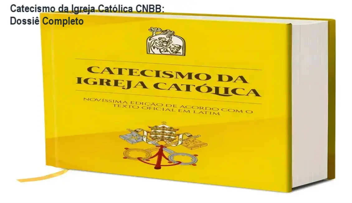 Livro Catecismo da Igreja Católica edição luxo da CNBB com capa dura e marcador de página