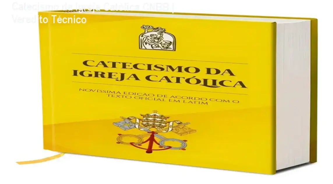 Livro Catecismo da Igreja Católica edição de luxo da CNBB com marcador de página