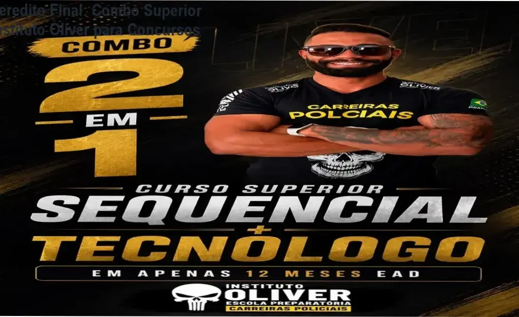 Certificado de curso superior sequencial e diploma de tecnólogo do Instituto Óliver para concursos
