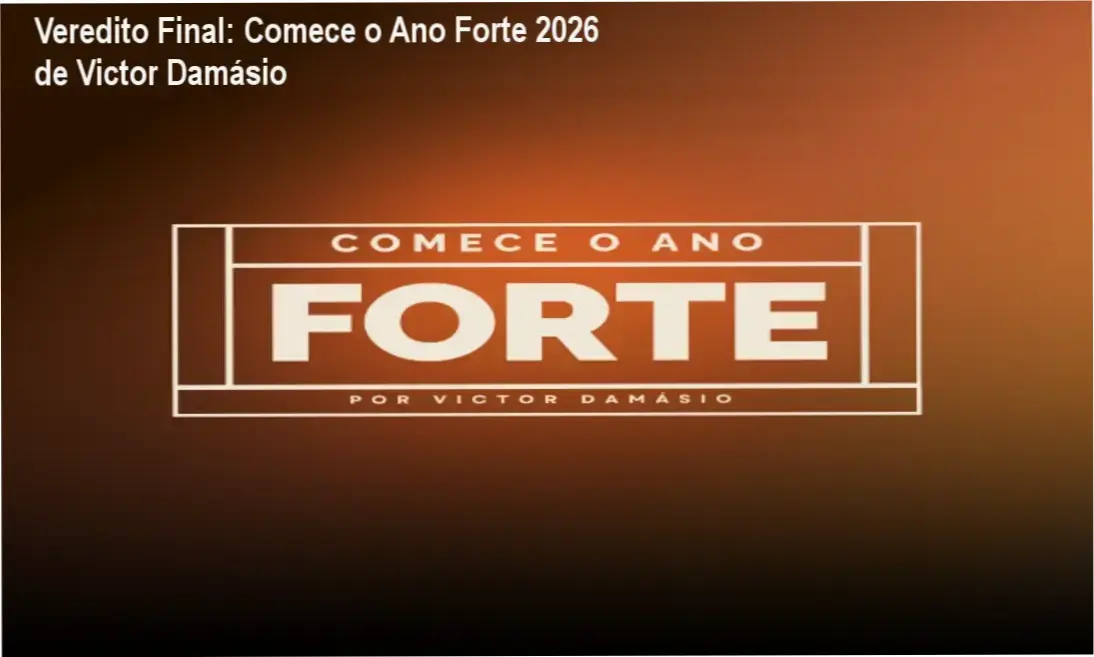 Infográfico do programa Comece o Ano Forte 2026 de Victor Damásio para criação de mentorias