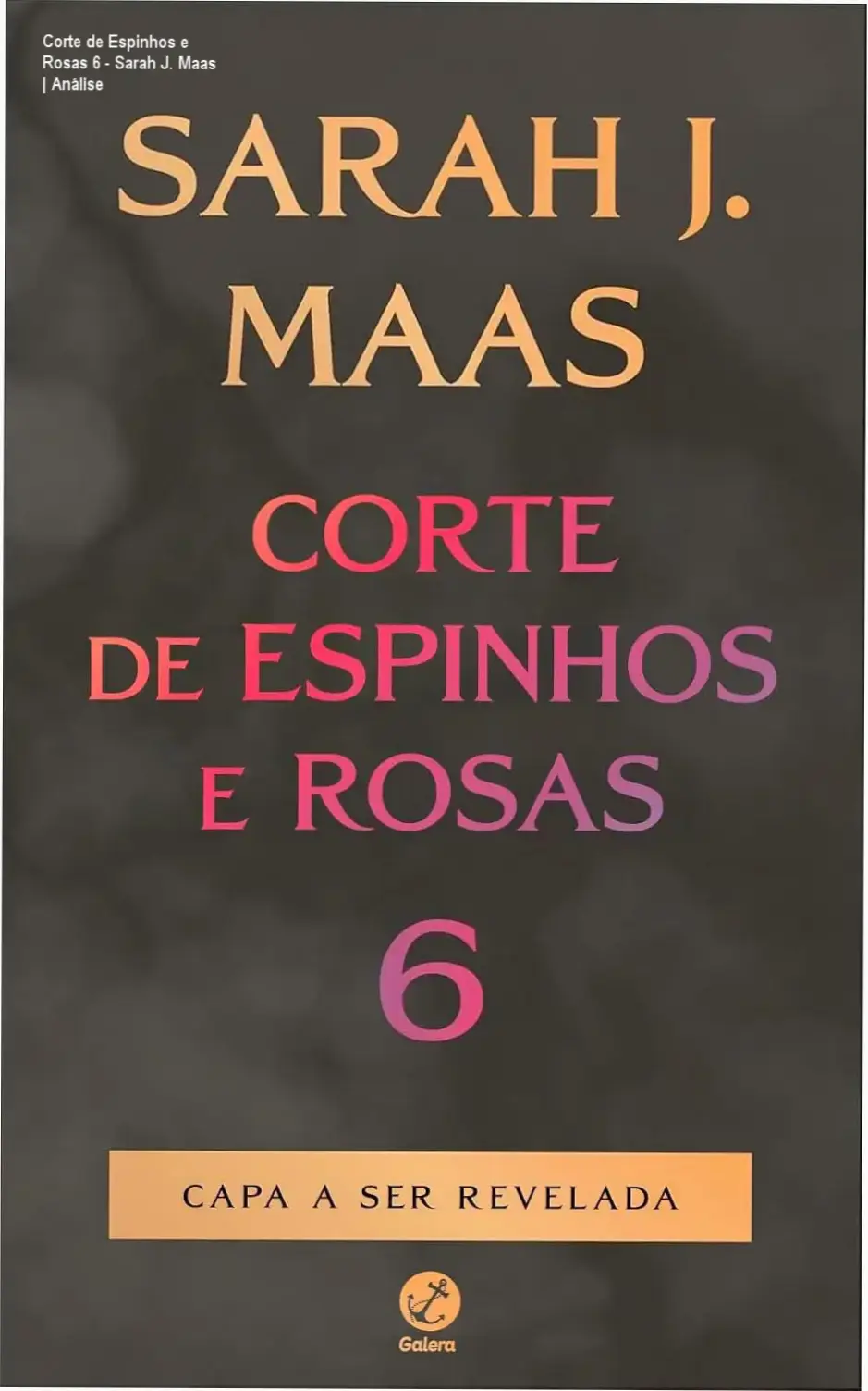 Capa do ebook Corte de Espinhos e Rosas 6 de Sarah J. Maas em dispositivo digital