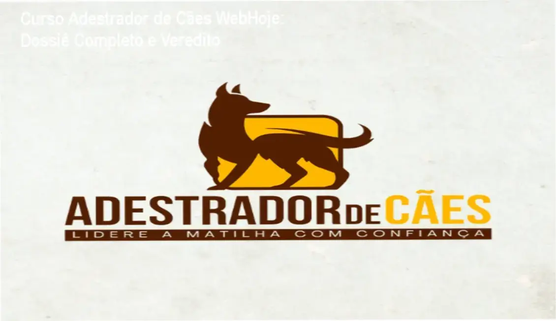 Certificado e material didático do Curso de Adestrador de Cães Profissional da WebHoje