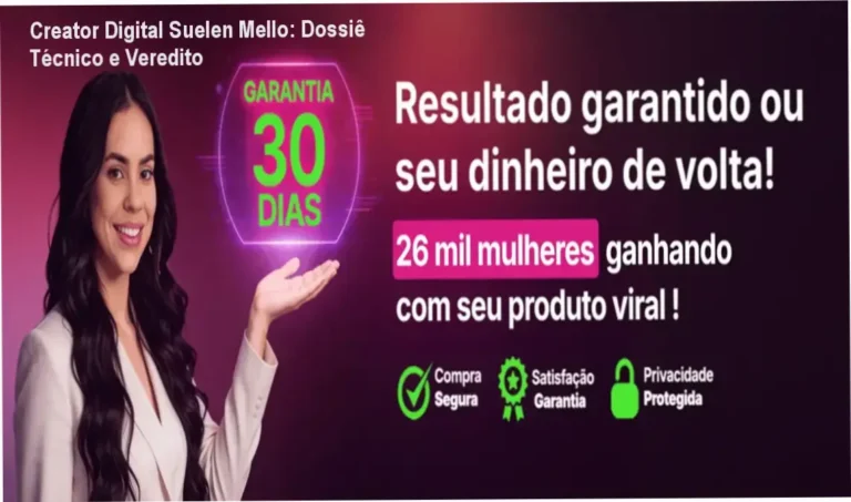 Interface do curso Creator Digital de Suelen Mello com foco em marketing digital para mulheres