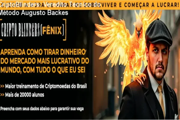 Infográfico detalhando a metodologia de análise técnica de Bitcoin do curso CriptoBlinders de Augusto Backes