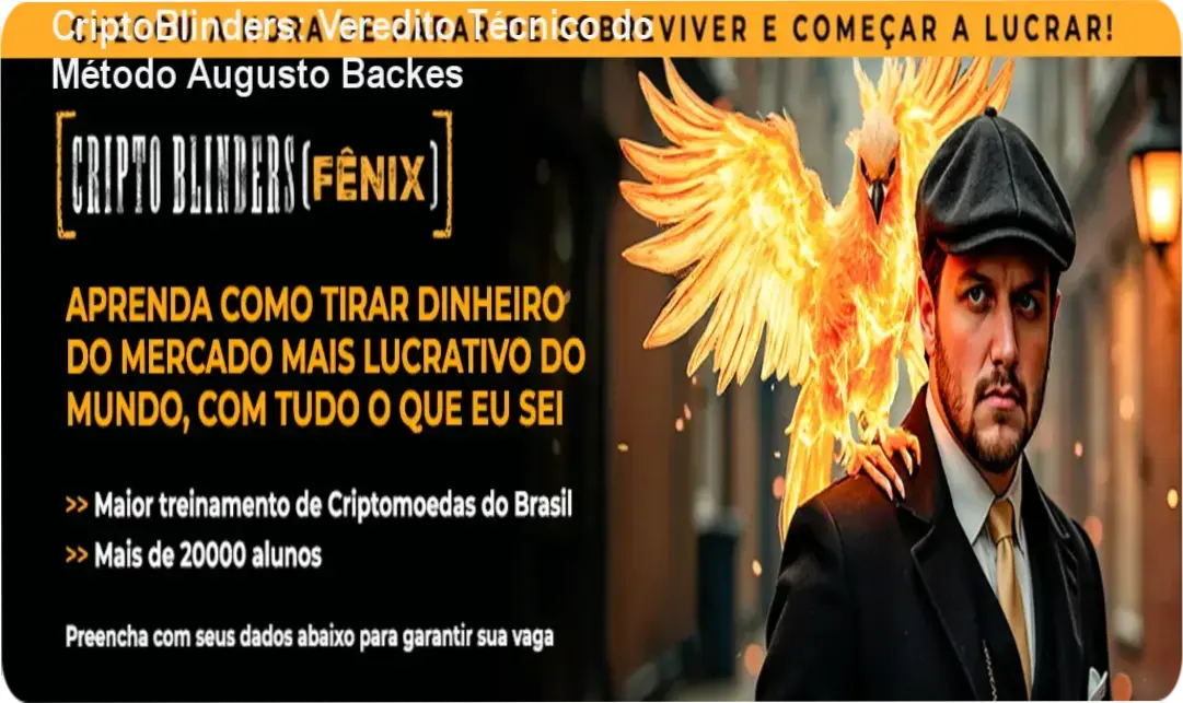 Infográfico detalhando a metodologia de análise técnica de Bitcoin do curso CriptoBlinders de Augusto Backes