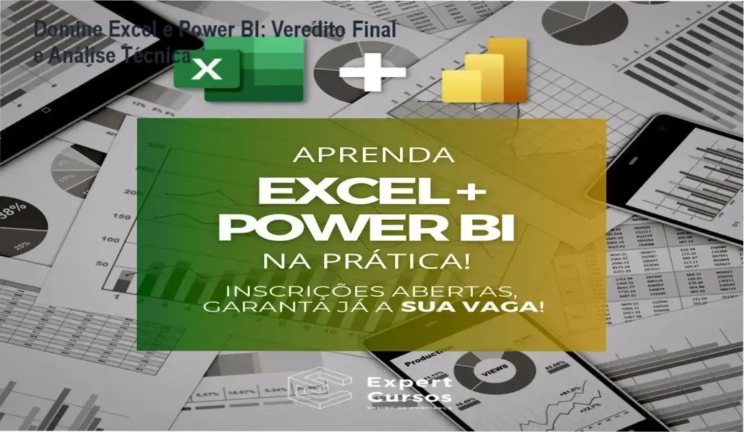 Interface de dashboards profissionais criados no curso Domine Excel e Power BI