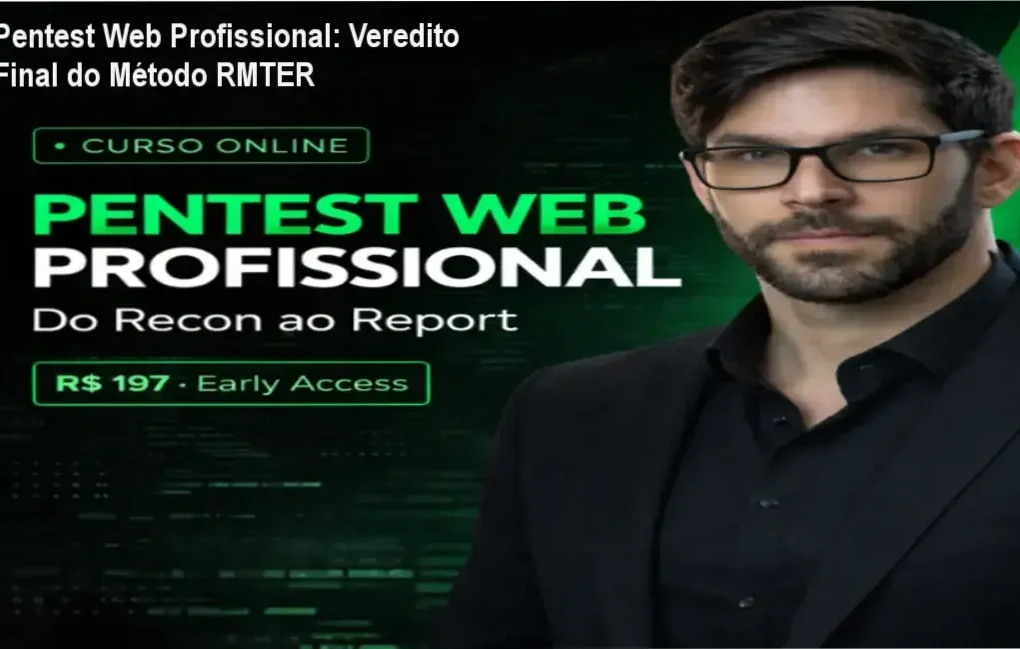 Interface do treinamento Pentest Web Profissional detalhando a metodologia RMTER de Geraldo Alcântara