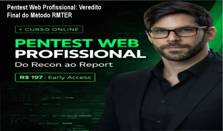 Interface do treinamento Pentest Web Profissional detalhando a metodologia RMTER de Geraldo Alcântara