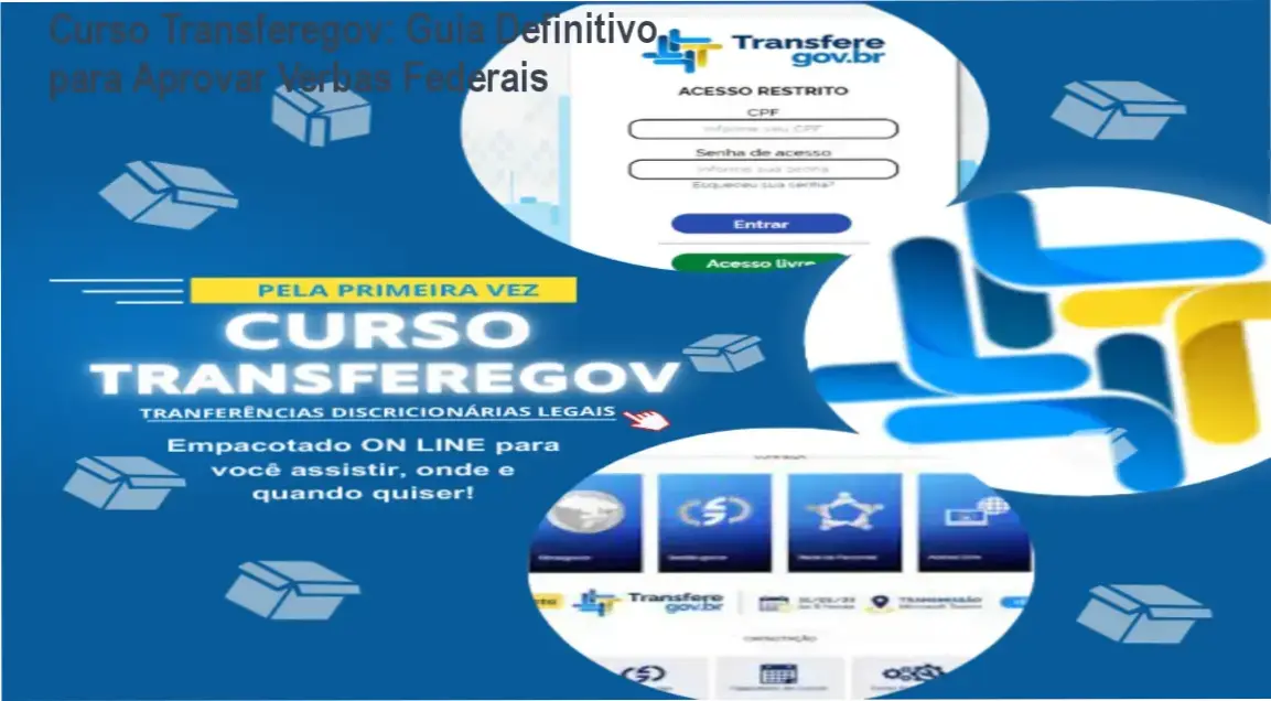 Interface da Plataforma Transferegov com guia de execução de convênios federais