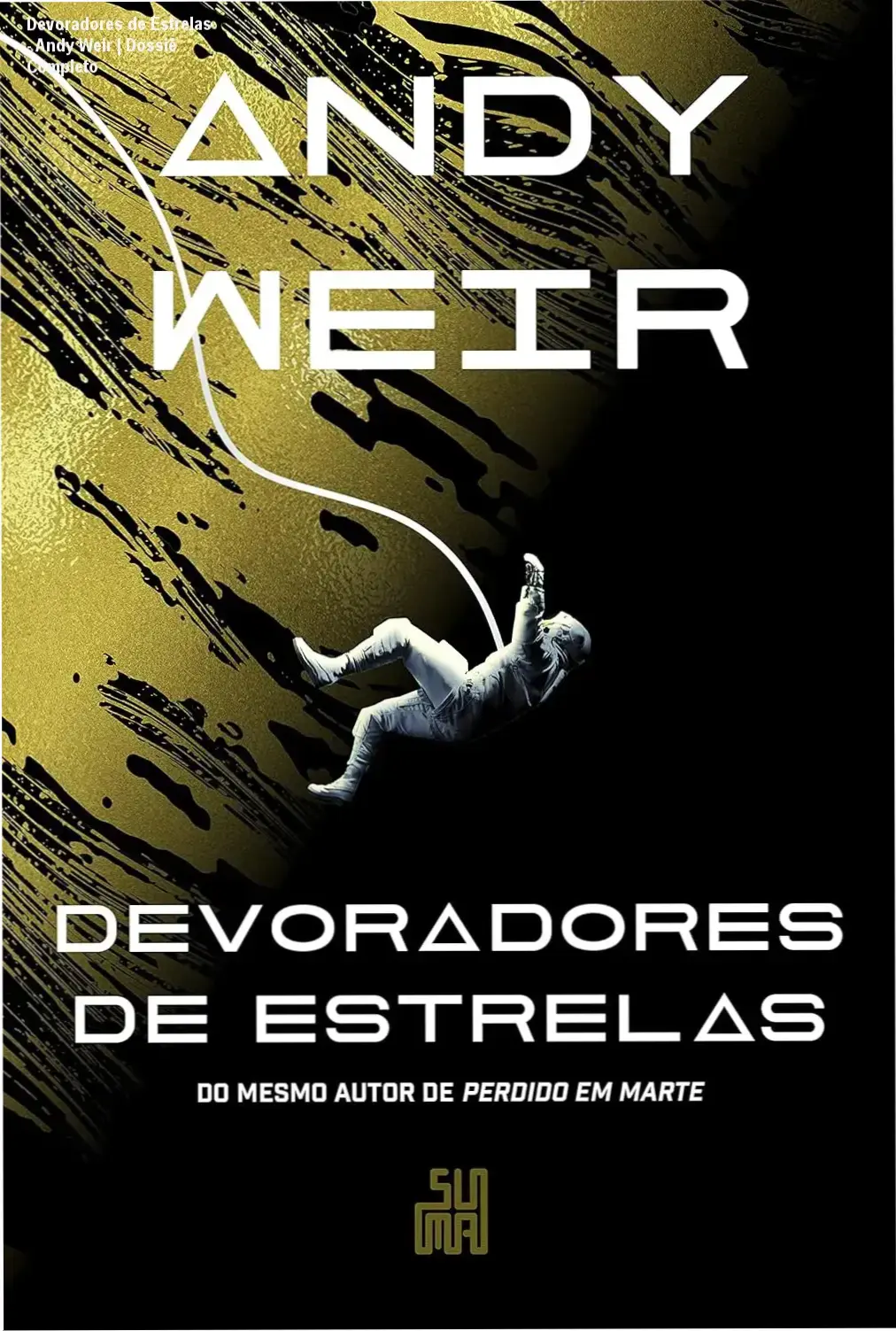 Capa do livro Devoradores de Estrelas de Andy Weir em dispositivo digital