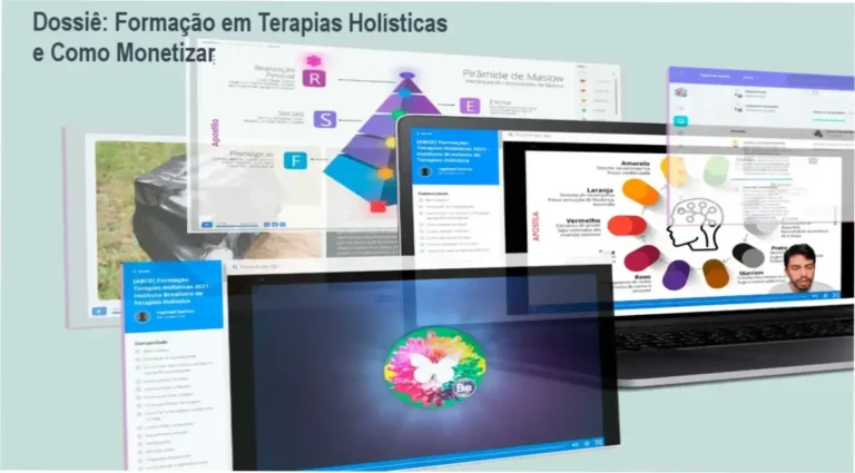 Interface da Formação Completa em Terapias Holísticas com foco em certificações profissionais