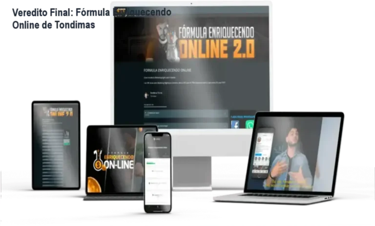 Interface do curso Fórmula Enriquecendo Online e metodologia T.O.M de Tondimas Tôrres