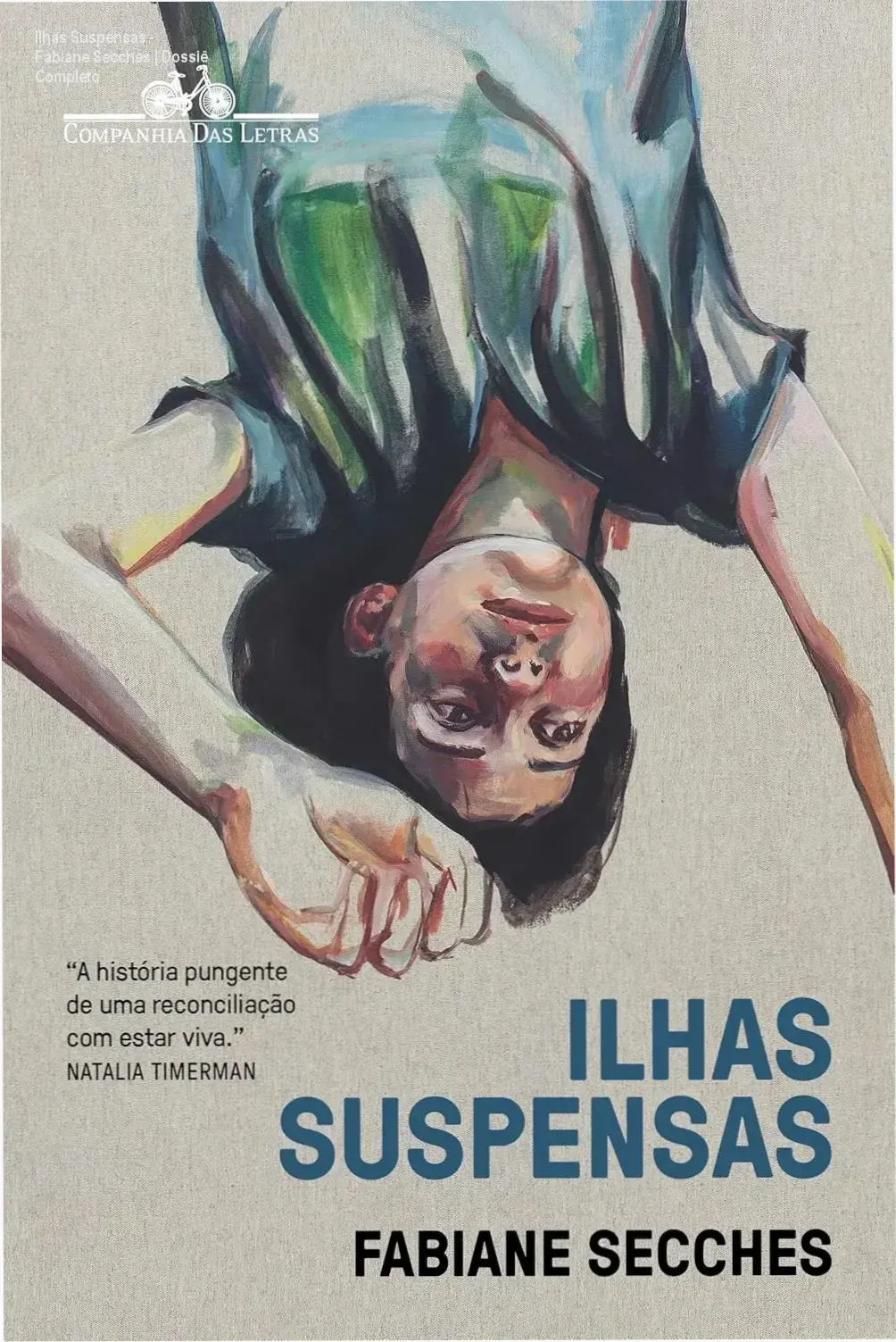 Capa do livro Ilhas Suspensas de Fabiane Secches em dispositivo digital