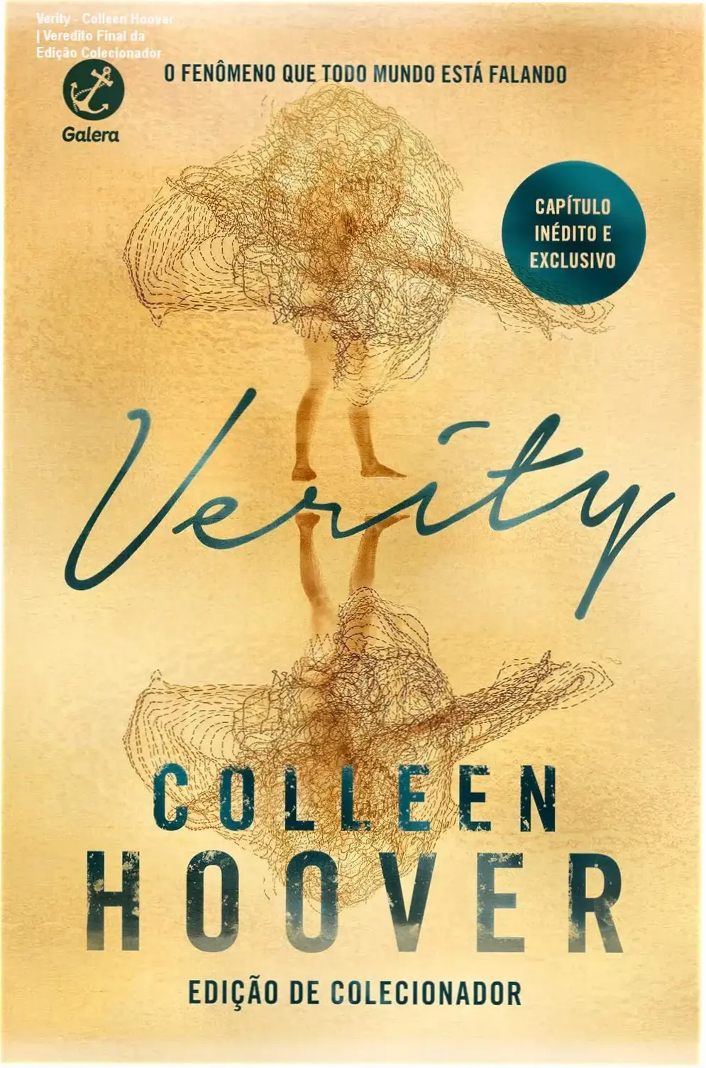 Capa da edição de colecionador do livro Verity de Colleen Hoover com foco em suspense psicológico