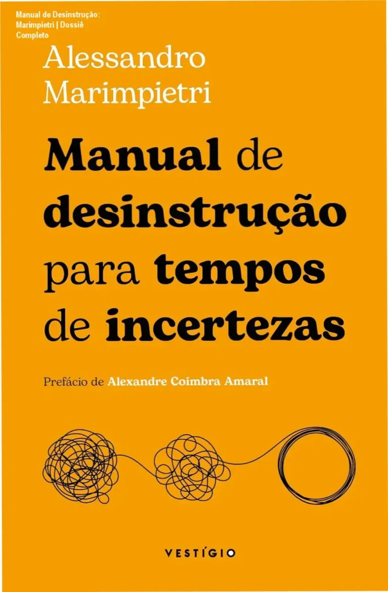 Capa do livro Manual de Desinstrução para tempos de incertezas de Alessandro Marimpietri em formato ebook