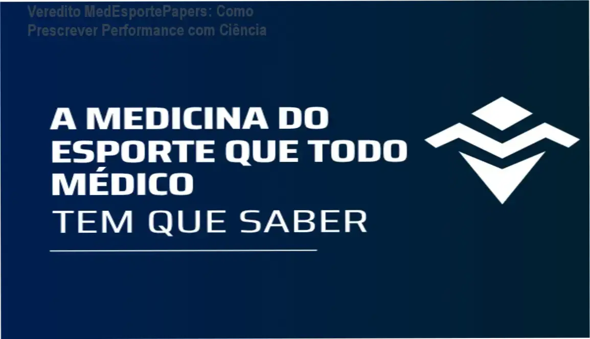 Interface do curso MedEsportePapers de Guilherme Adami focada em Medicina do Esporte para médicos