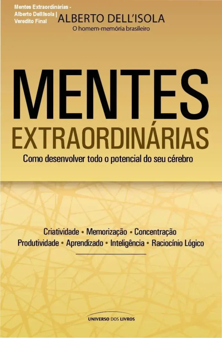 Capa do livro Mentes Extraordinárias de Alberto Dell’Isola focado em expansão da capacidade cerebral