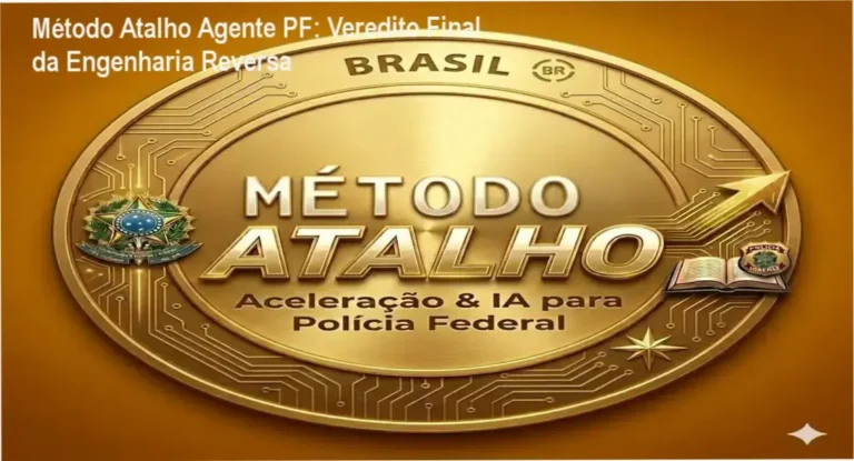 Infográfico detalhando a metodologia de Engenharia Reversa do Método Atalho para Agente da Polícia Federal