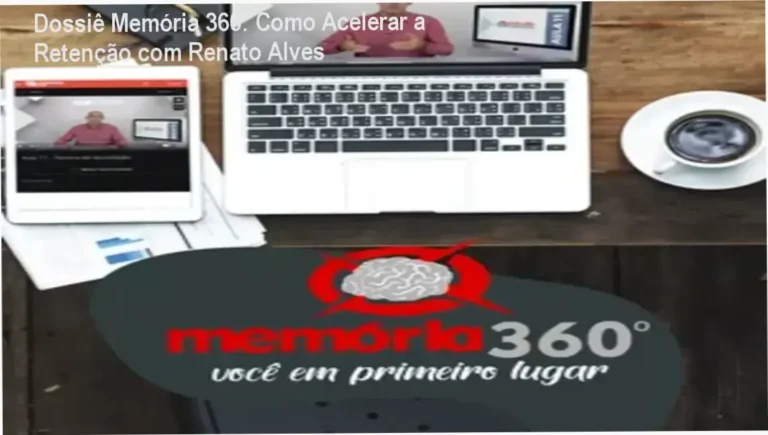 Representação visual do Método Memória 360 de Renato Alves focada em retenção de conteúdo e leitura dinâmica