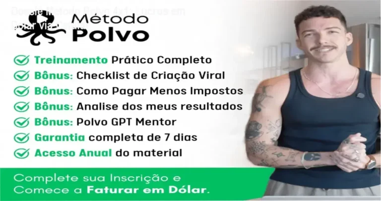 Estratégia de monetização do Método Polvo 4x1 para ganhos em dólar via celular