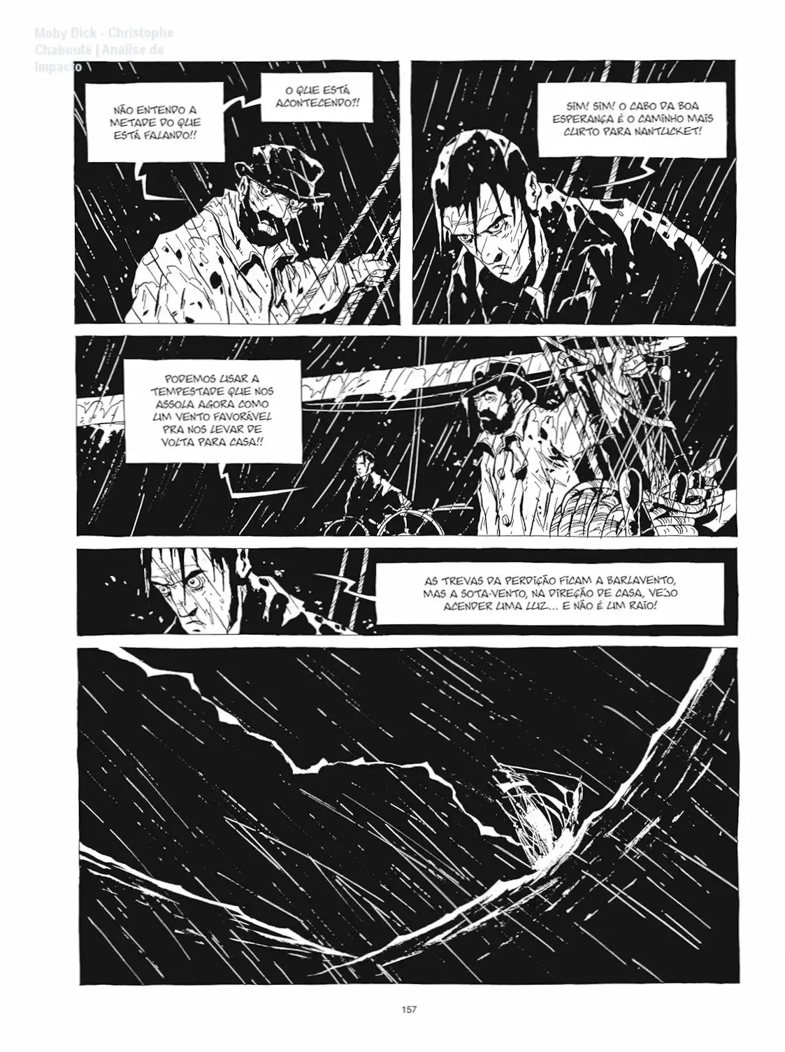 Edição de luxo da narrativa gráfica Moby Dick por Christophe Chabouté