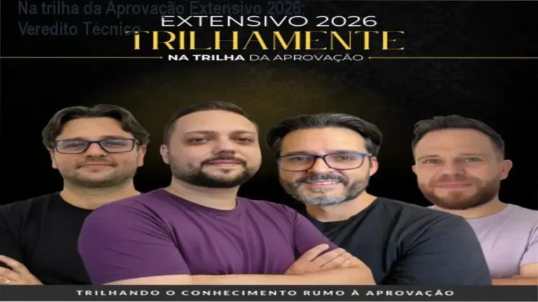 Estrutura do curso Na trilha da Aprovação Extensivo 2026 do Professor JV para vestibulares do Paraná