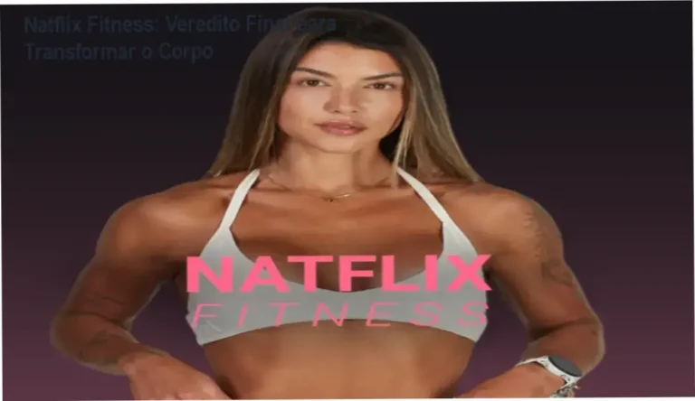 Interface da plataforma Natflix Fitness com treinos de emagrecimento e hipertrofia para mulheres