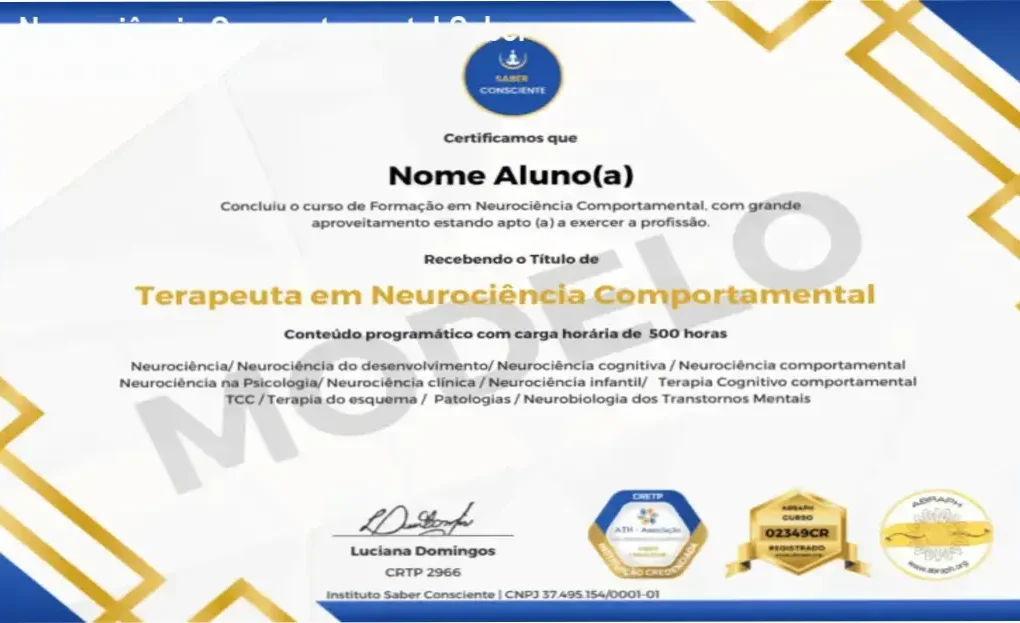 Neurociência Comportamental para Terapeutas do Instituto Saber Consciente bastidores e funcionamento da plataforma