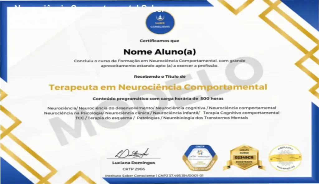 Neurociência Comportamental para Terapeutas do Instituto Saber Consciente bastidores e funcionamento da plataforma