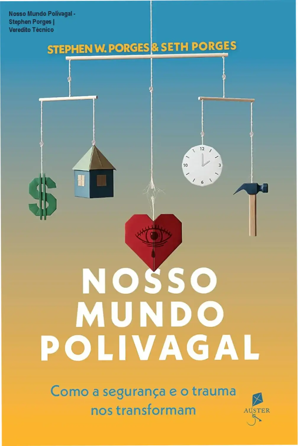 Capa do livro Nosso Mundo Polivagal de Stephen Porges exibida em um leitor digital Kindle