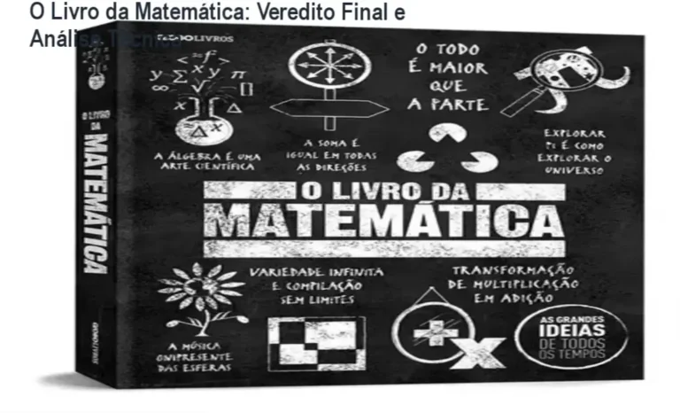 Capa do livro O Livro da Matemática apresentando infográficos sobre a história dos números