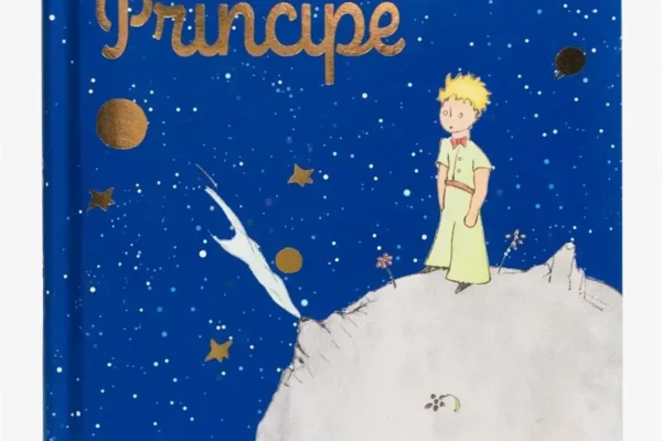 Livro O Pequeno Príncipe edição de luxo com capa almofadada e ilustrações originais