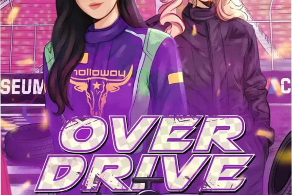 Capa do ebook Overdrive de Agatha Menezes destacando romance sáfico e automobilismo