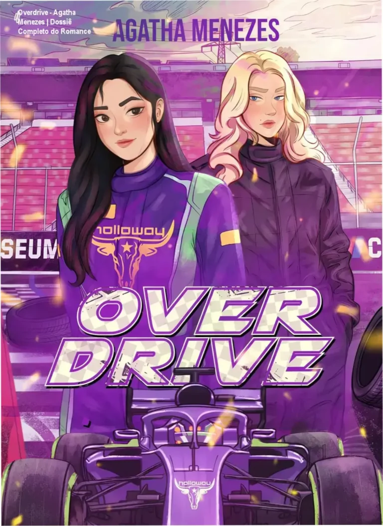 Capa do ebook Overdrive de Agatha Menezes destacando romance sáfico e automobilismo
