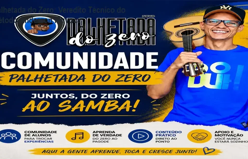 Anderson Muvuca demonstrando a técnica de palhetada correta no cavaquinho para samba e pagode