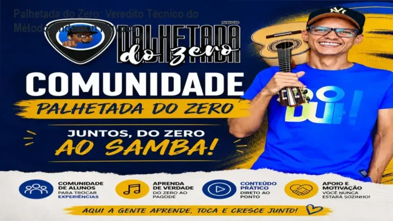 Anderson Muvuca demonstrando a técnica de palhetada correta no cavaquinho para samba e pagode