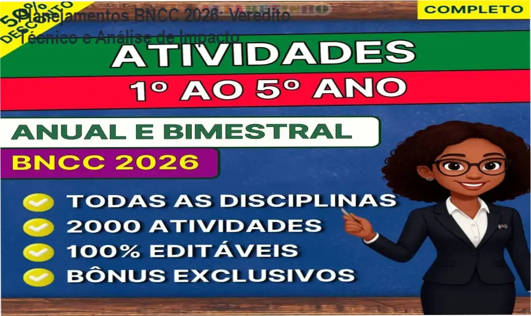 Planejamentos BNCC 2026: visão interna dos arquivos editáveis e modelos de aula