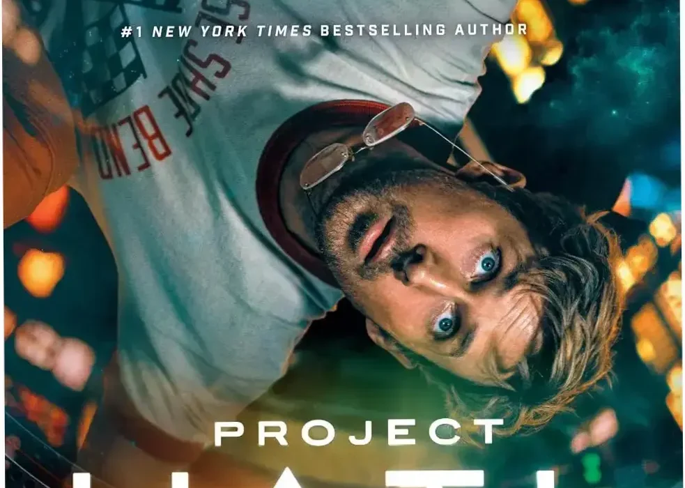 Capa do ebook Project Hail Mary de Andy Weir em dispositivo de leitura digital