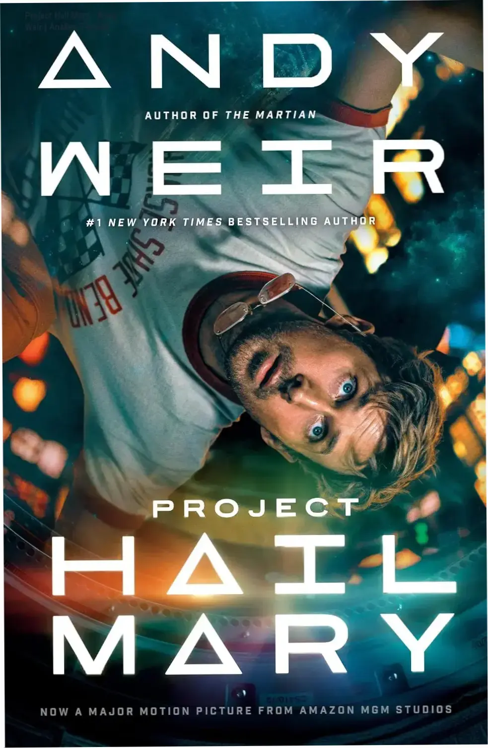 Capa do ebook Project Hail Mary de Andy Weir em dispositivo de leitura digital