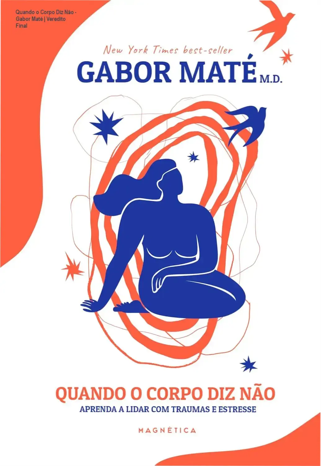Capa do livro Quando o Corpo Diz Não de Gabor Maté sobre saúde e estresse