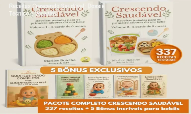 Ebook Receitas Para Bebês Crescendo Saudável com sugestões de pratos nutritivos para introdução alimentar