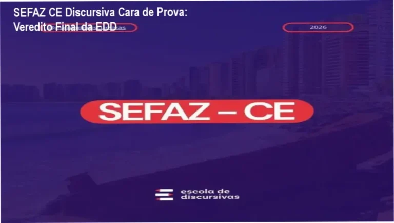 Material de estudo do curso SEFAZ CE Discursiva Cara de Prova com foco na banca FCC