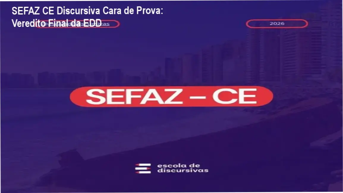 Material de estudo do curso SEFAZ CE Discursiva Cara de Prova com foco na banca FCC