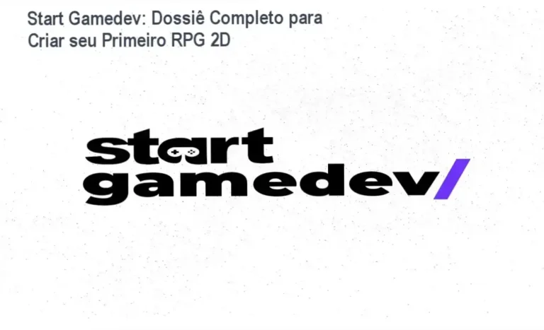Interface de desenvolvimento de jogo RPG 2D top-down do curso Start Gamedev
