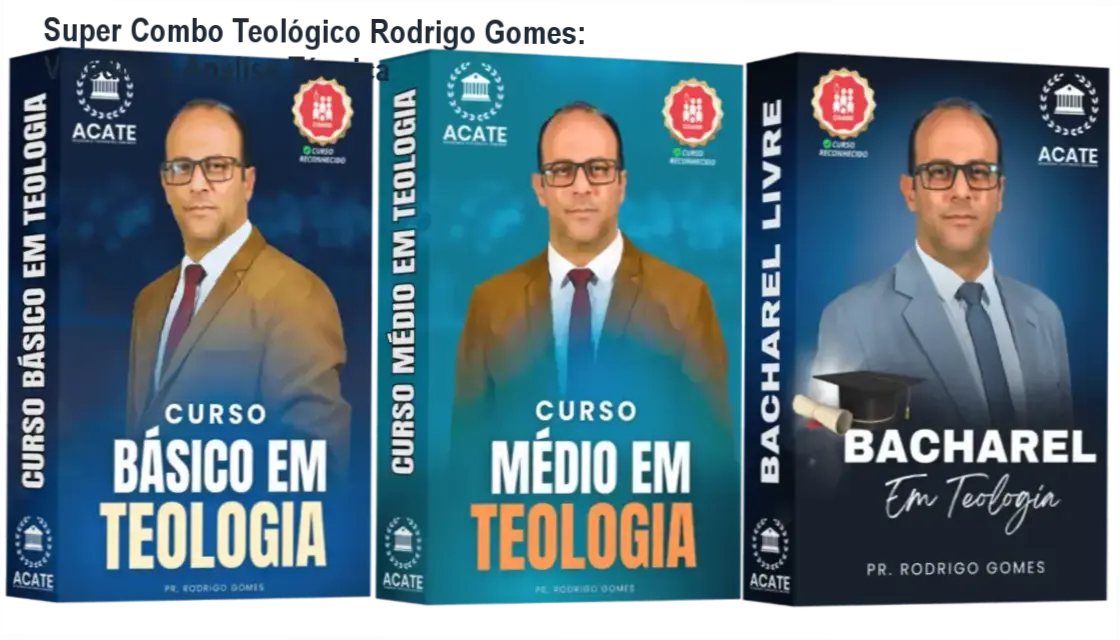 Certificado do Super Combo Teológico do Pastor Rodrigo Gomes com selo CGADB