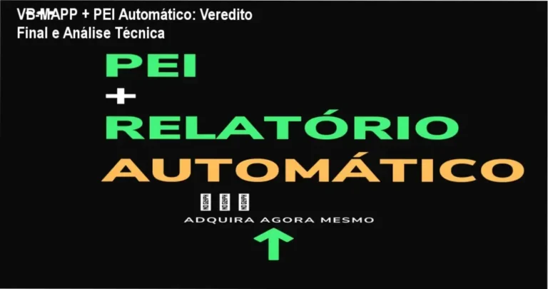 Interface da ferramenta automatizada VB-MAPP e PEI para psicólogos ABA