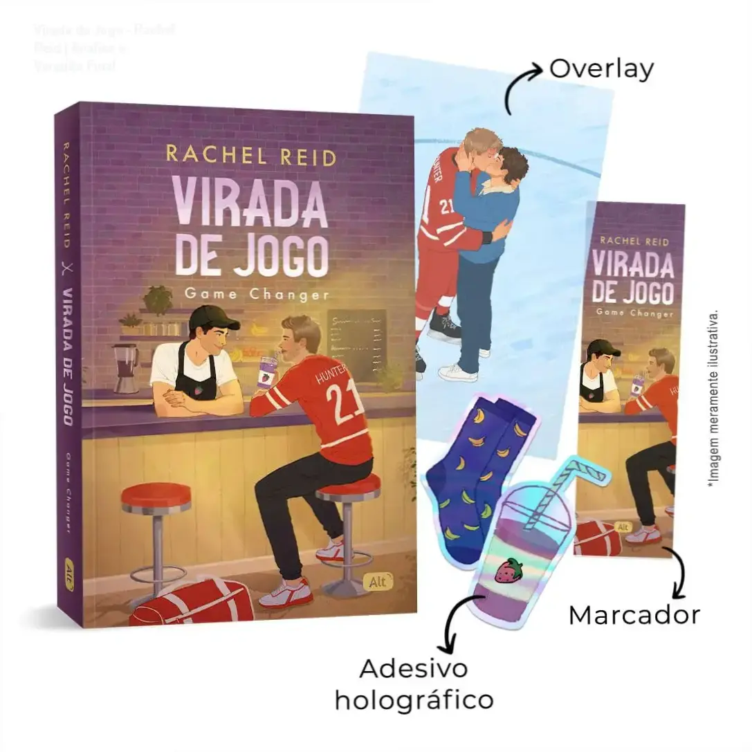 Capa do livro Virada de Jogo de Rachel Reid, romance esportivo gay