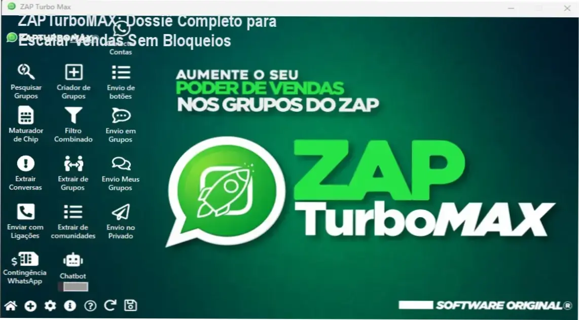 ZAPTurboMAX: Dossiê Completo para Escalar Vendas Sem Bloqueios 3 https://cursoss.com.br/tecnologo-gestao-publica-instituto-oliver-analise-tecnica/ Interface do software ZAPTurboMAX demonstrando automação de disparos e integração com ChatGPT para vendas