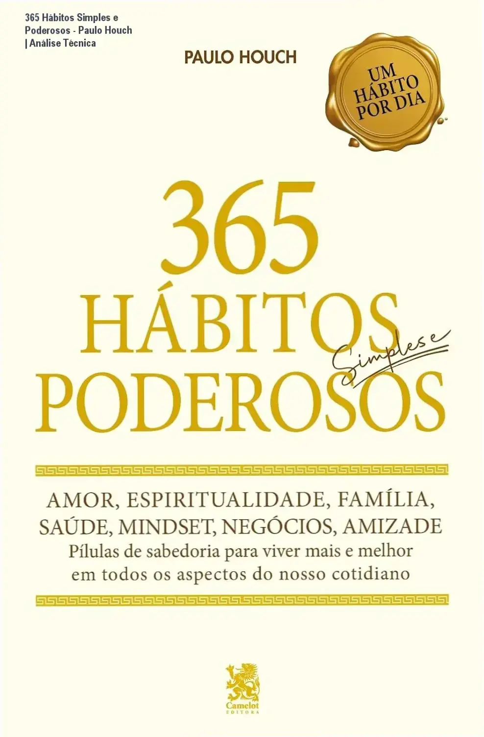 Capa do livro 365 Hábitos Simples e Poderosos de Paulo Houch para transformação pessoal